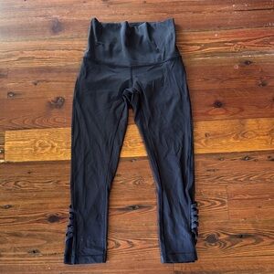 lululemon athletica Black High-Waist Leggings with Side Straps